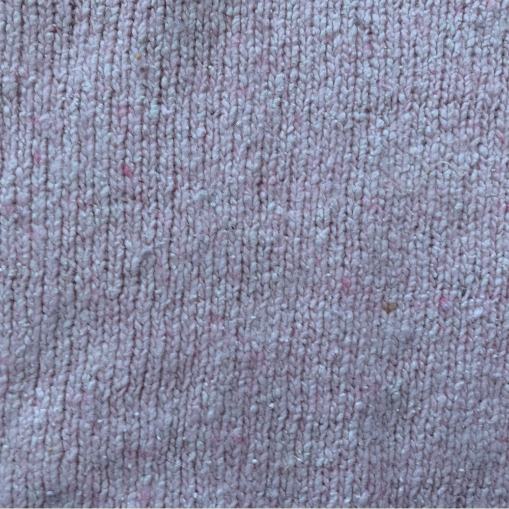 Vtg 80s Baby pink lace knit/open knit sweater (Silk angora blend) in XS. - Picture 7 of 11